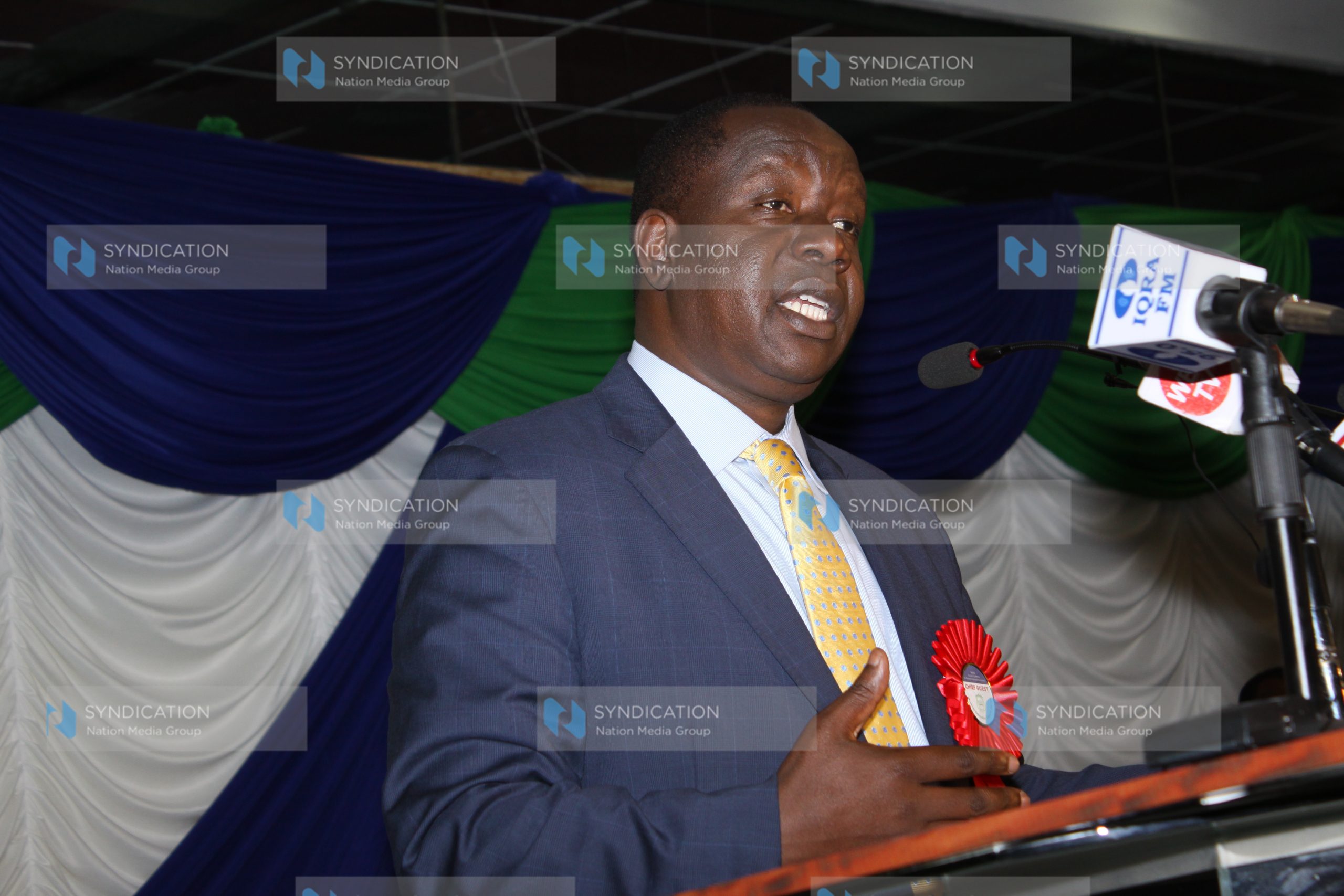 Education Cabinet Secretary Dr Fred Matiang’i speaks at the National conference for Muslims educationists