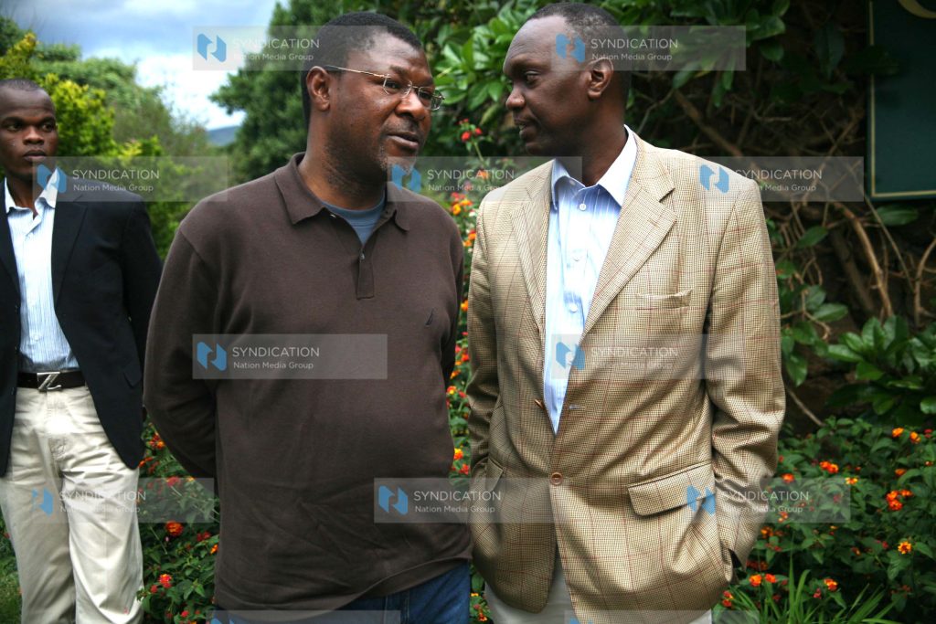 Foreign Affairs Minister Moses Wetangula and Ndaragwa MP Jeremiah Kioni