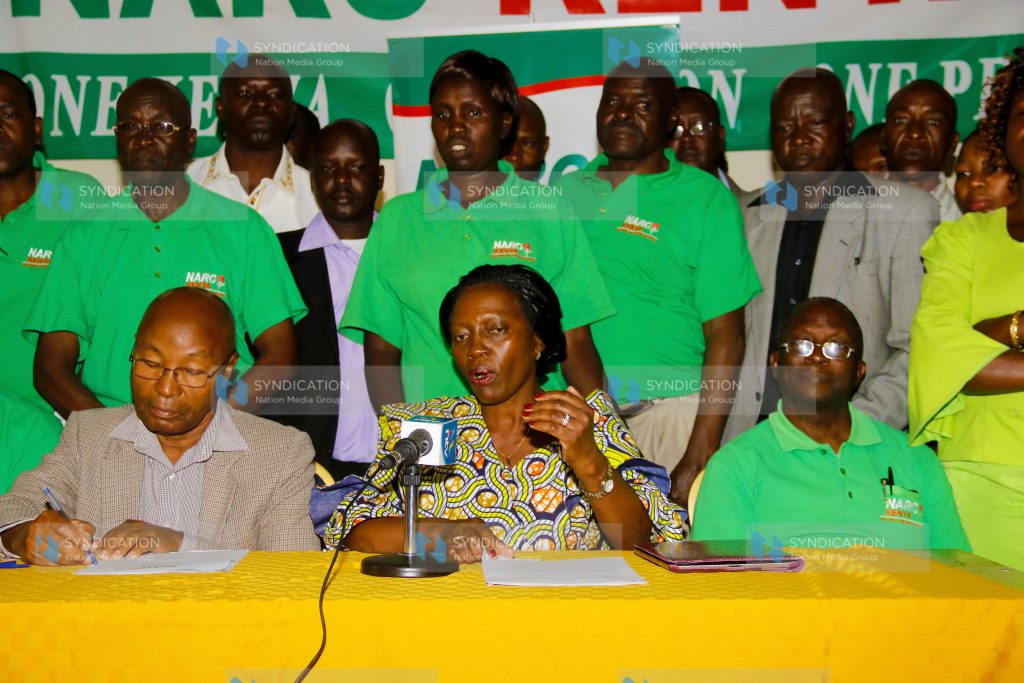 Narc Kenya party leader Martha Karua with National Executive Committee and top party leaders