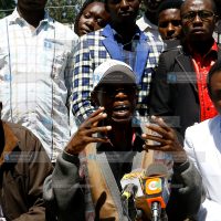 Former Subukia MP Koigi wa Wamwere with his supporters