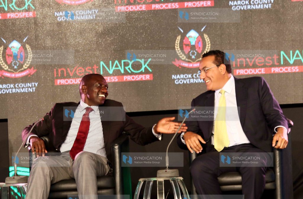 Deputy President William Ruto and Tourism minister Najib Balala
