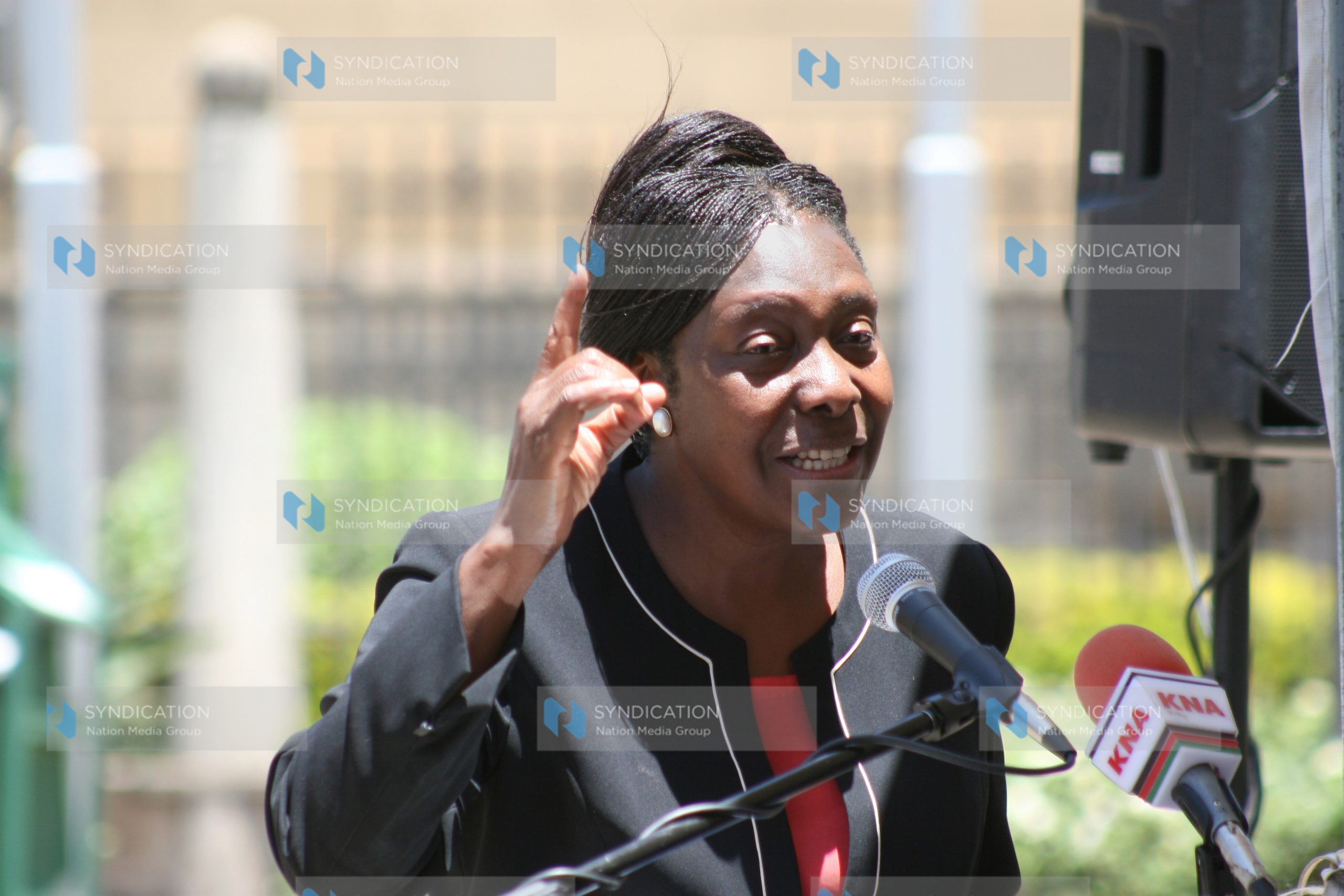The minister for water and irrigation Charity Ngilu
