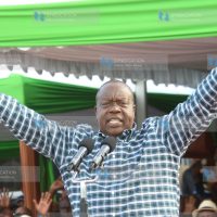 Former Interior CS Fred Matiang'i addresses a meeting