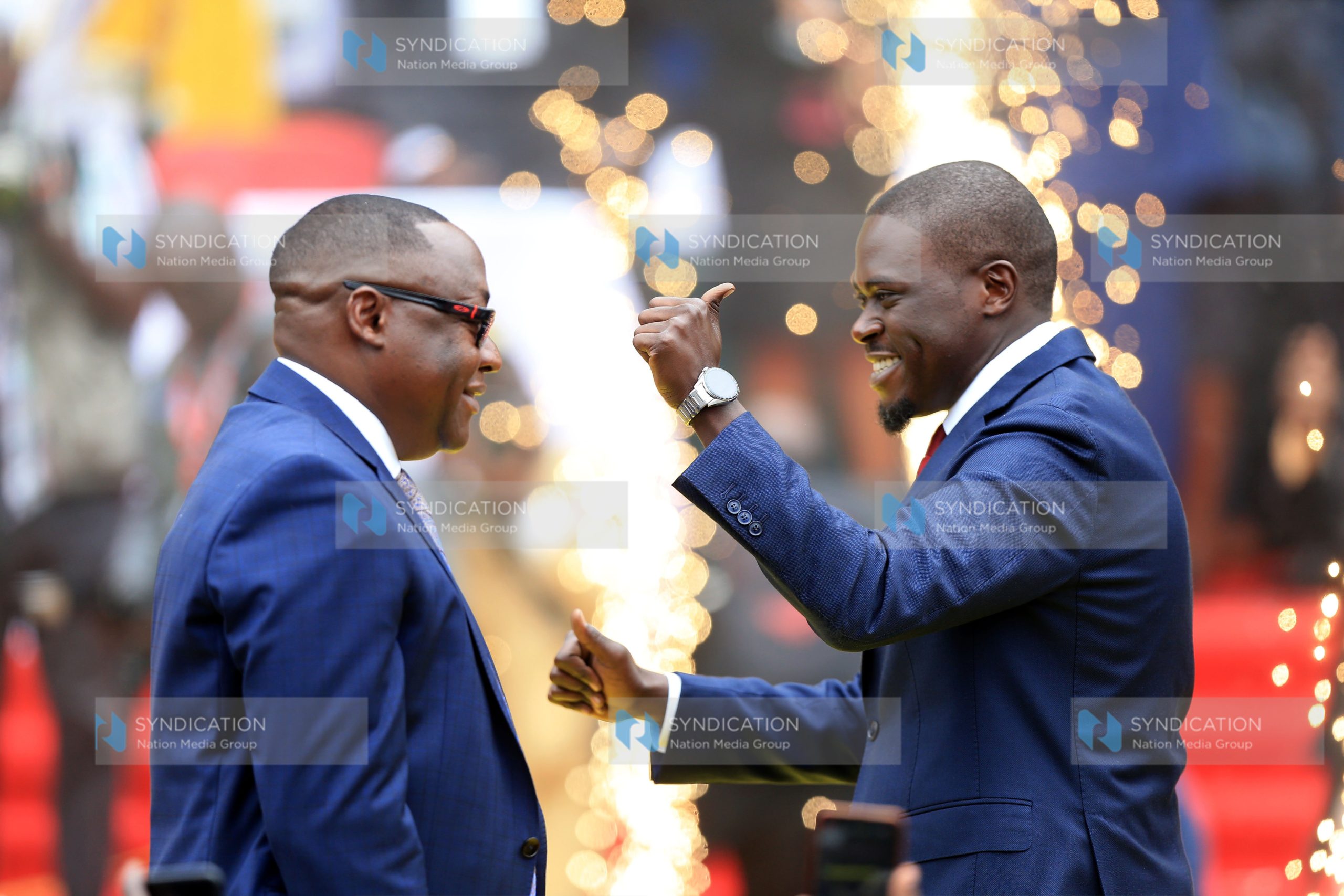 Nairobi city County Governor Johnson Sakaja and his Deputy James Muchiri