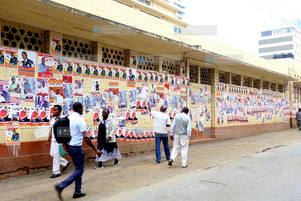 Posters of political aspirants seeking elective office
