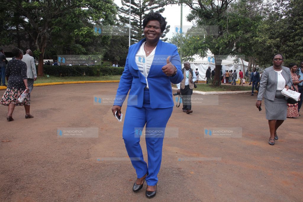 Homa Bay Woman Representative Gladys Wanga at the Bomas of Kenya