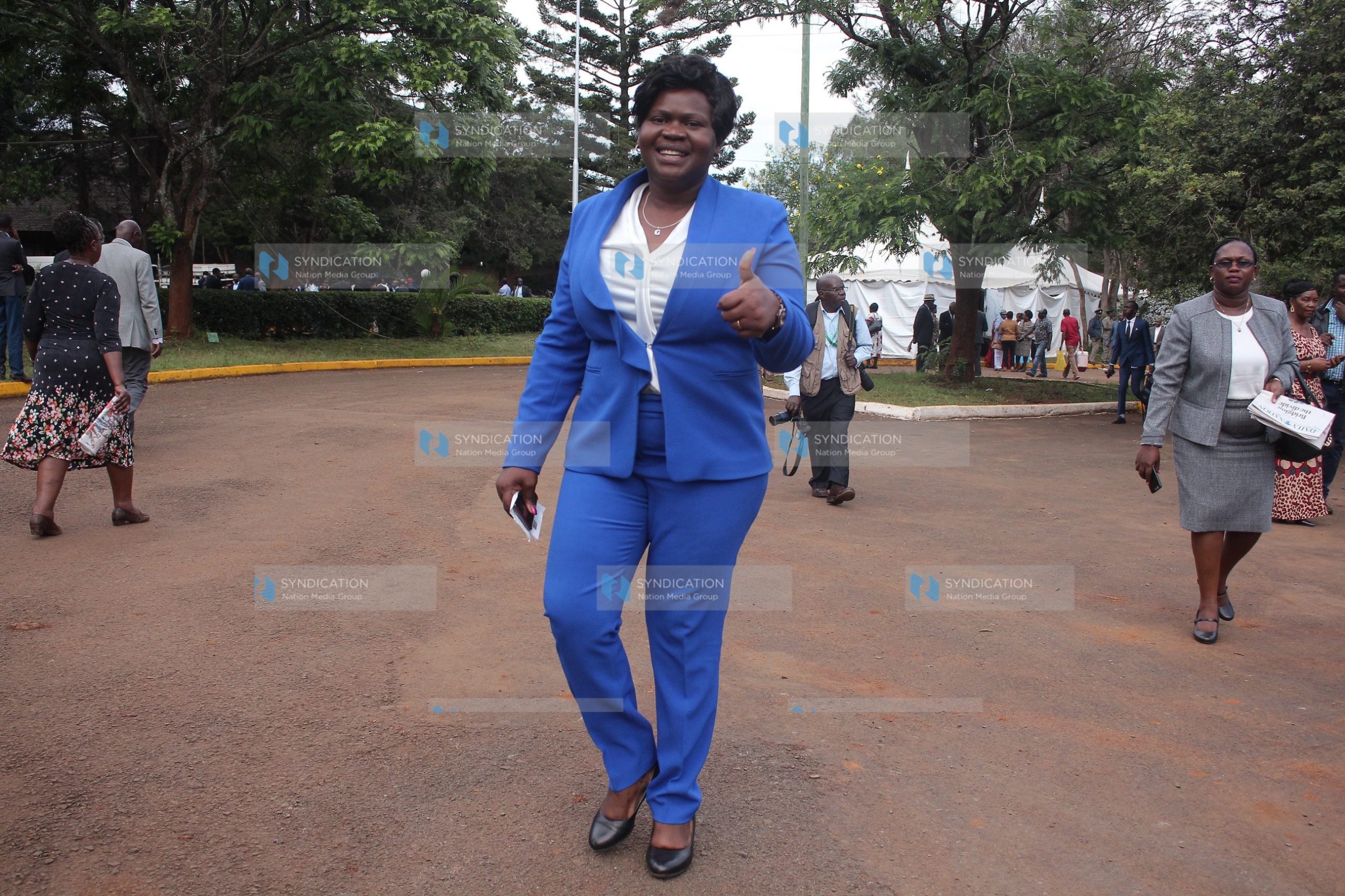 Homa Bay Woman Representative Gladys Wanga at the Bomas of Kenya