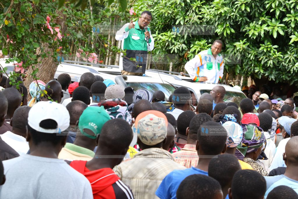 Residents of Ruga village ahead of the election
