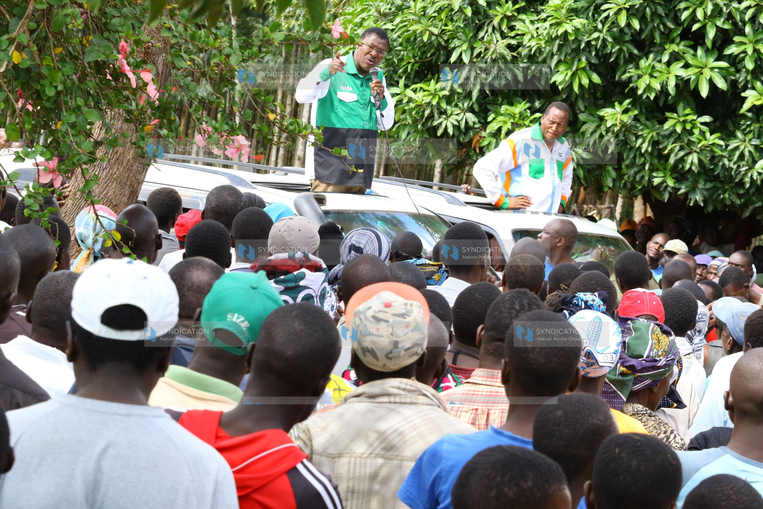 Residents of Ruga village ahead of the election