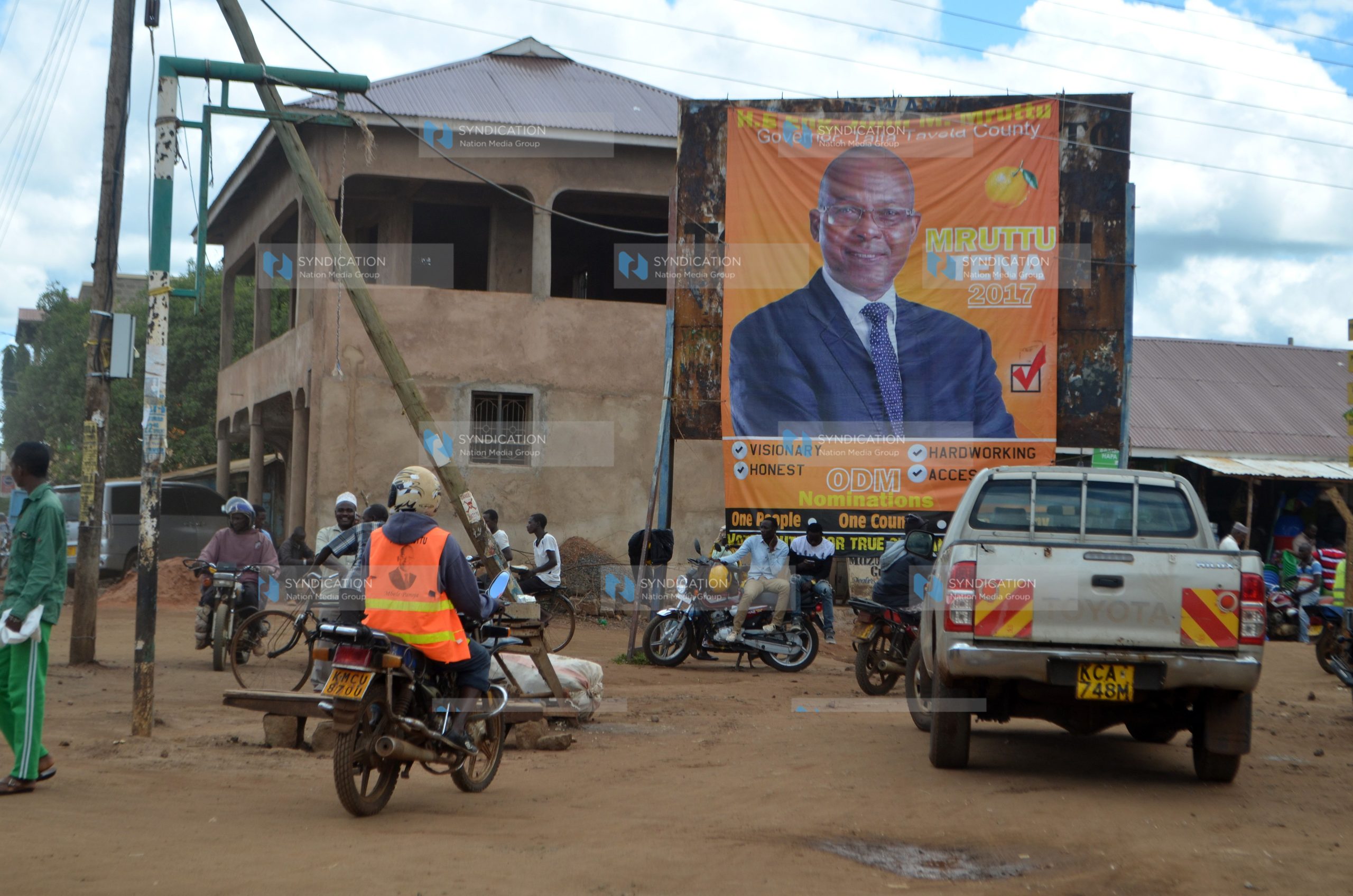 Taita Taveta County Governor John Mruttu’s campaign billboard