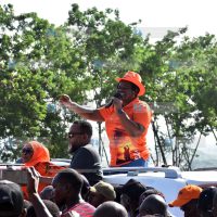 Homabay Governor Gladys Wanga addresses supporters