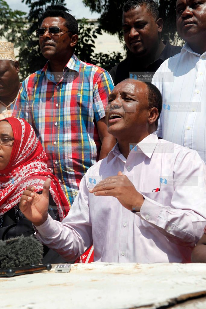 The chairperson of Mombasa Jubilee MCA candidates