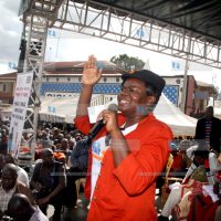 Gladys Wanga at the cord rally in Kibera