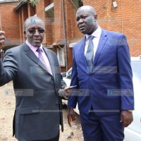 Meru Senator Mithika Linturi (left) together with his lawyer Senior Counsel Tom Ojienda