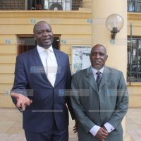 Muhammad Swazuri (right) with his lawyer Tom Ojienda