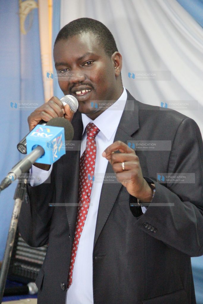 Uasin Gishu County Governor, Jackson Mandago addresses the press