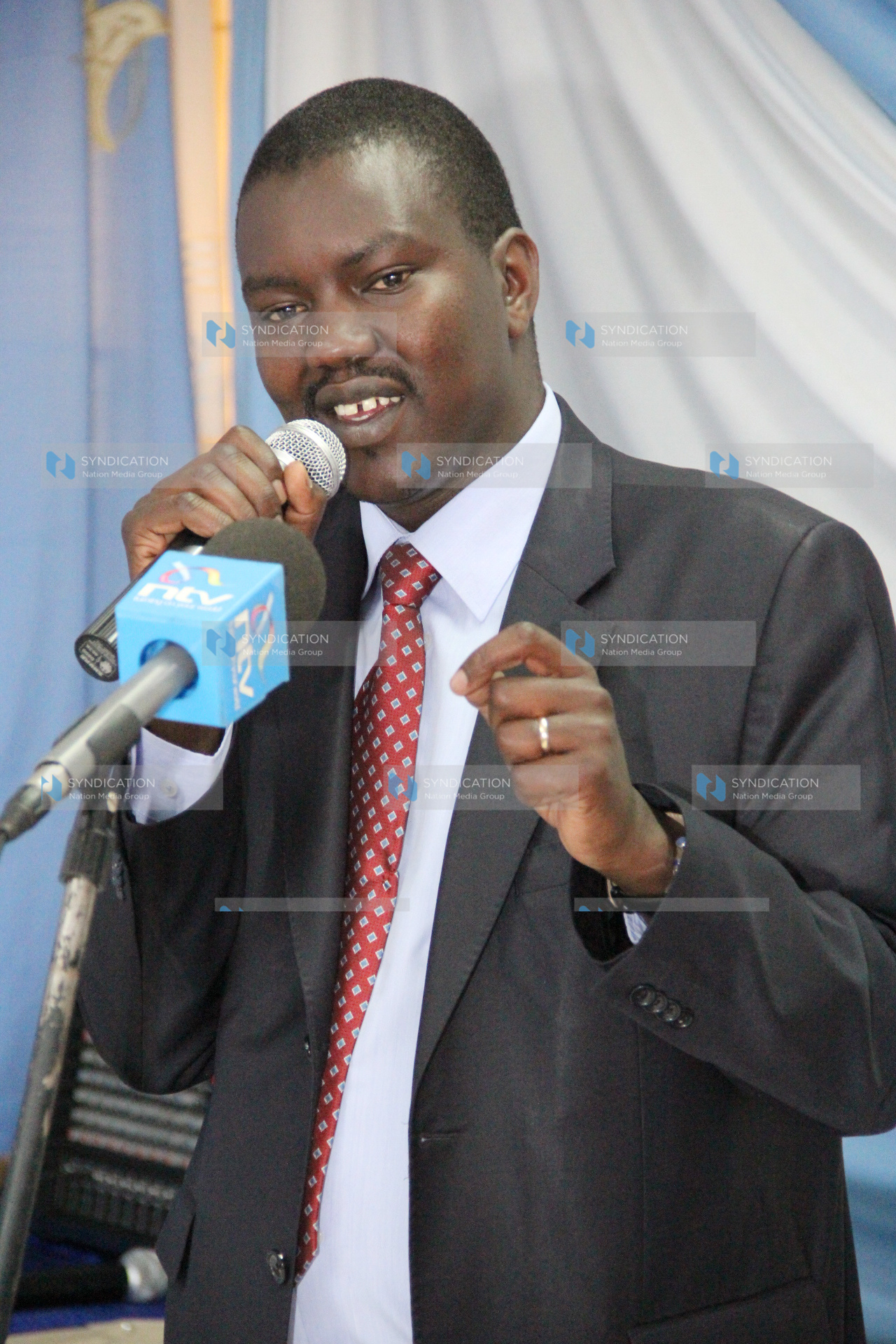Uasin Gishu County Governor, Jackson Mandago addresses the press