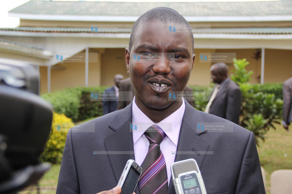 Uasin Gishu County Governor, Jackson Mandago addresses the press