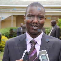 Uasin Gishu County Governor, Jackson Mandago addresses the press