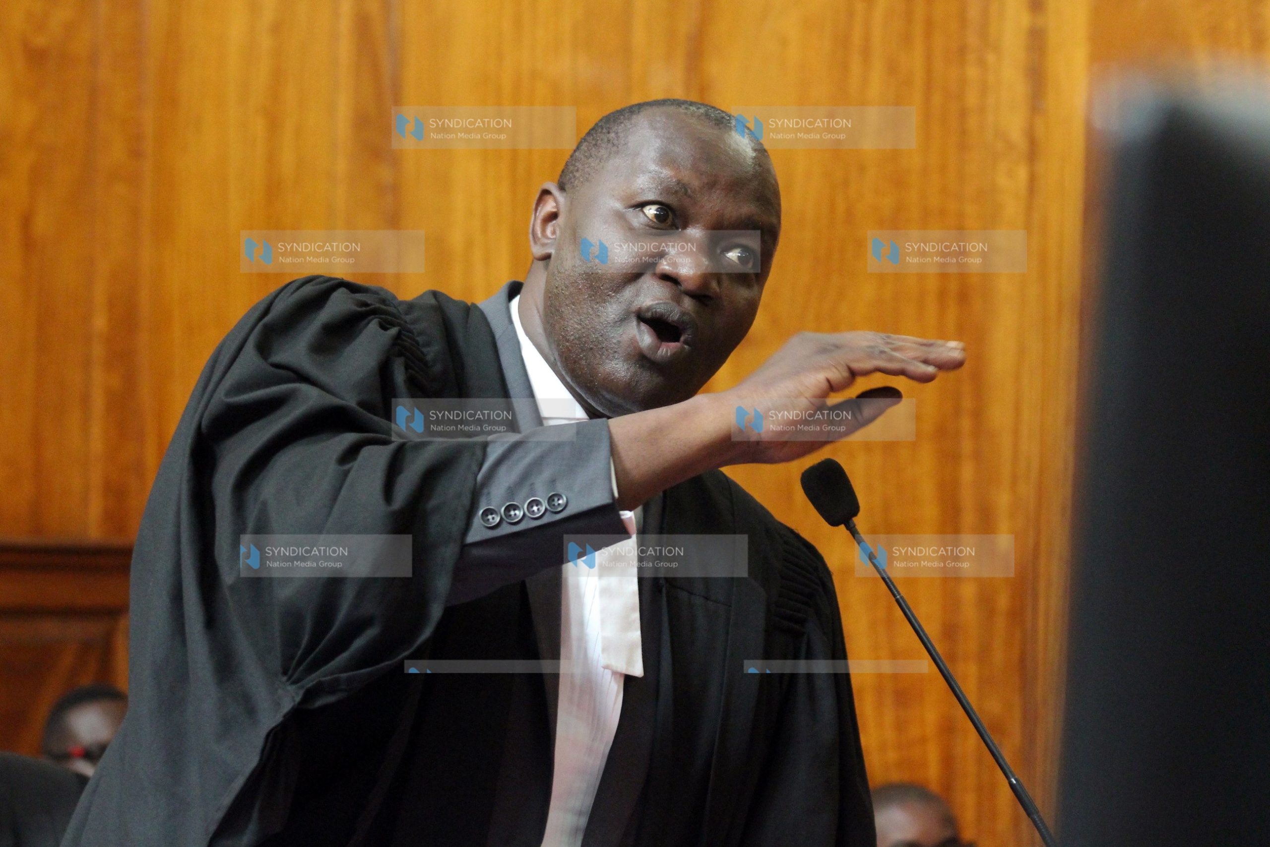 Prof Tom Ojienda, appearing for Homa Bay Governor Cyprian Awiti