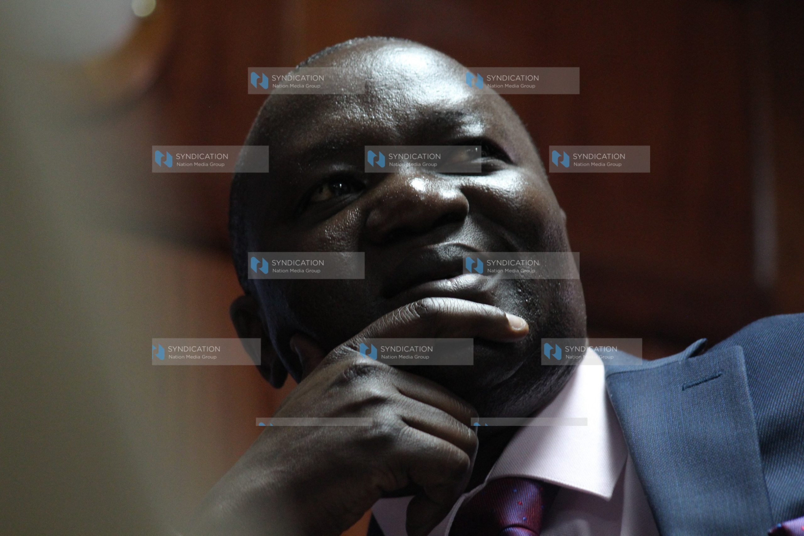 Senior Counsel Prof Tom Ojienda follows proceedings at the Milimani Law Courts