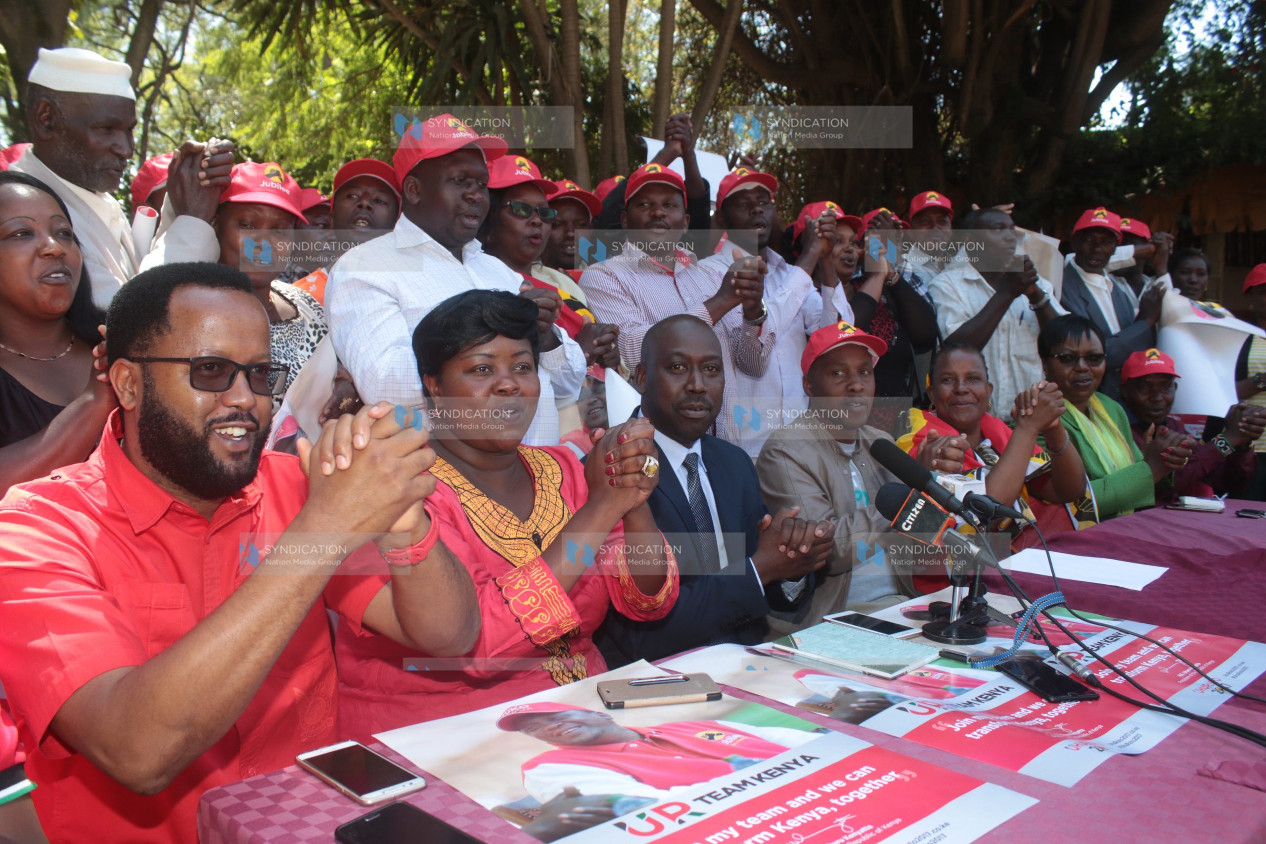 NASA leaders and their supporters
