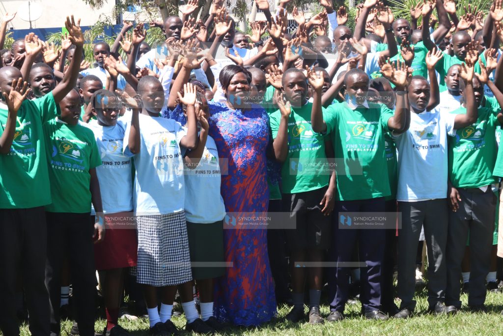 Beneficiaries of the Fins to Swim Education scholarship programme