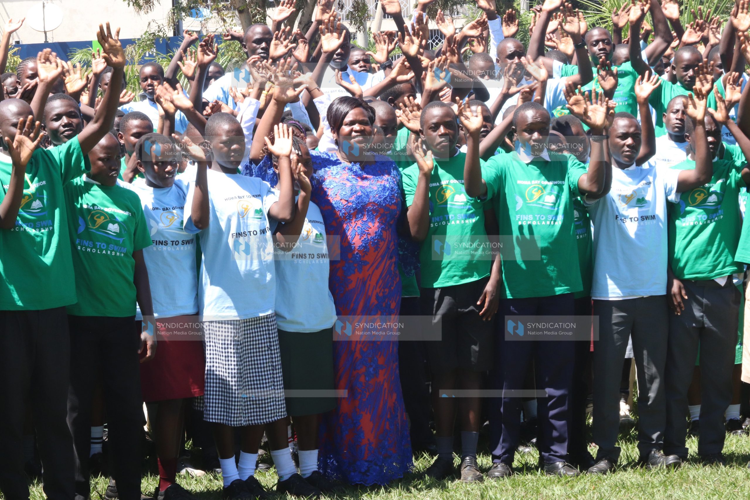 Beneficiaries of the Fins to Swim Education scholarship programme