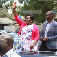 Homa Bay Senator Moses Kajwang’ and Woman Representative Gladys Wanga