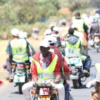 Boda boda operators escort Zablon Mathenge, Mazingira Greens Party senatorial candidate