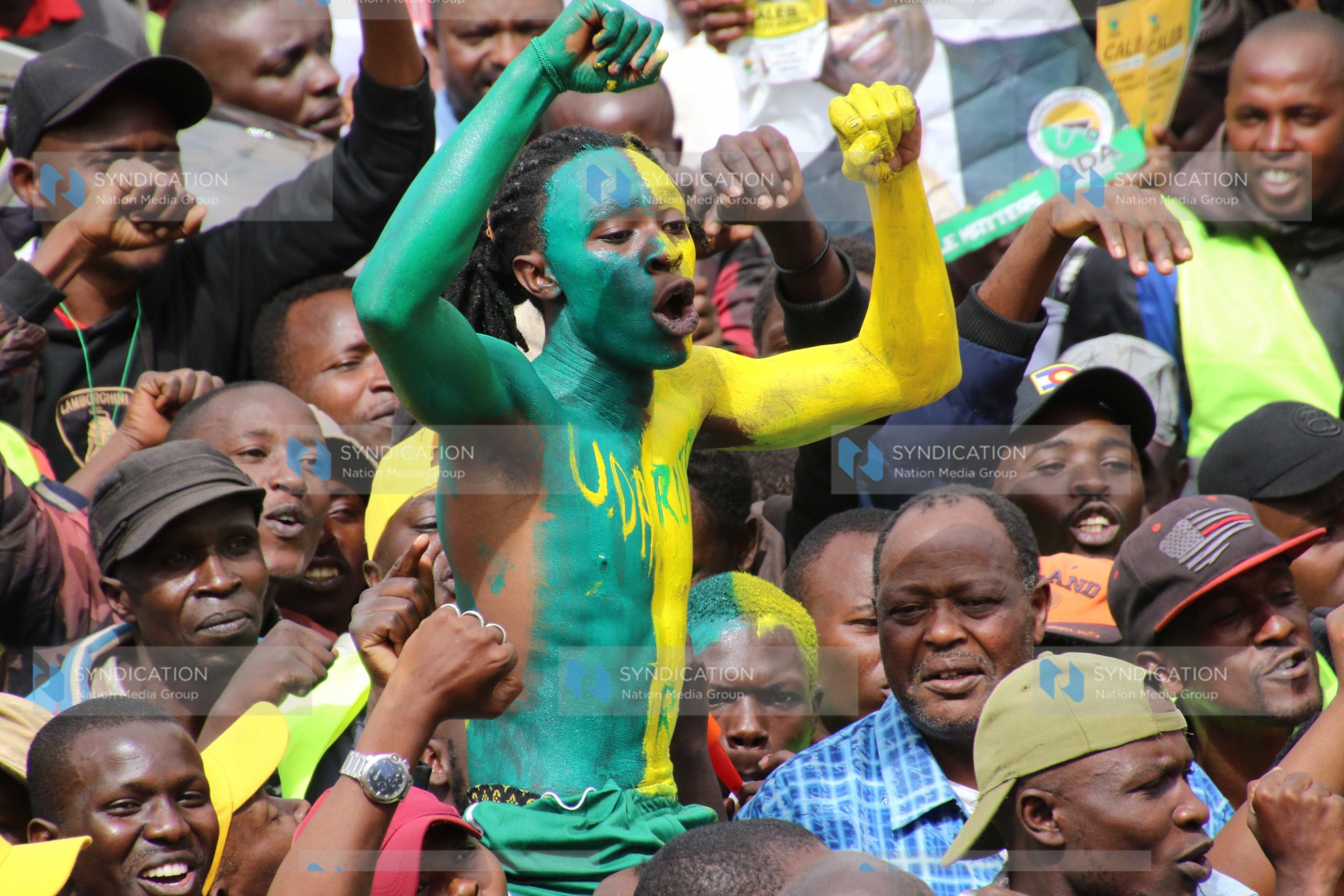 Wananchi follow proceedings during a Kenya Kwanza campaign rally