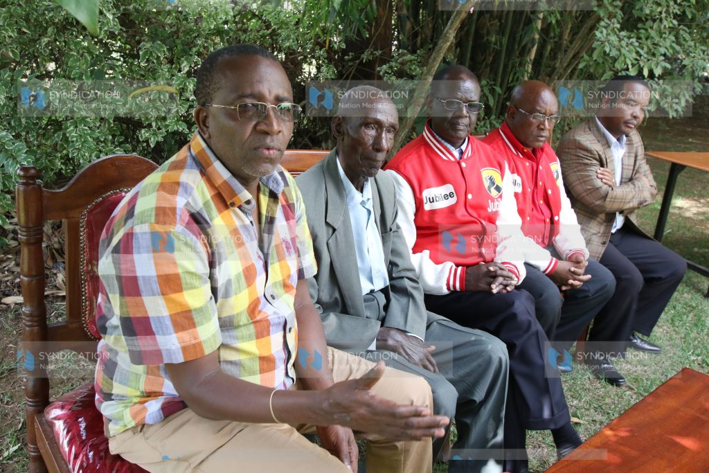 Kiraitu Murungi, Meru Senator, with Mithika Linturi, Igembe South MP, Maoka Maore, Igembe North candidate