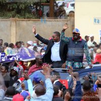 Azimio presidential candidate Raila Odinga and Murang’a Governor Mwangi Wa Iria
