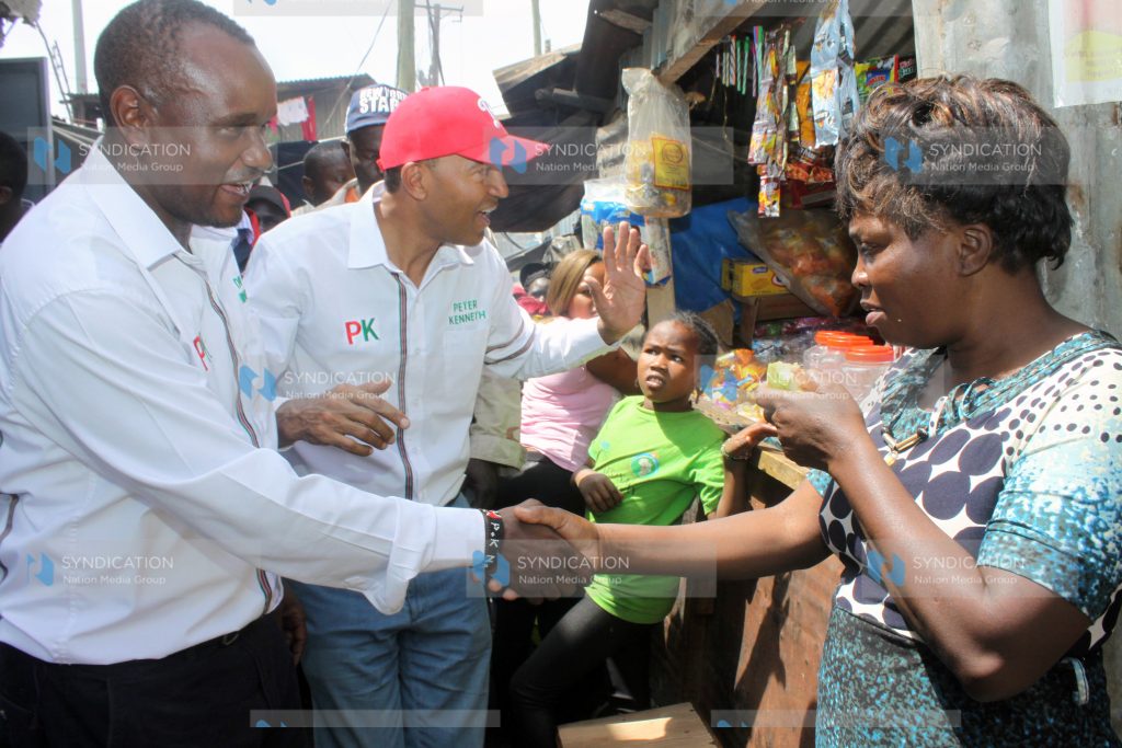 Nairobi gubernatorial aspirant Peter Kenneth with running mate Dan Shikanda