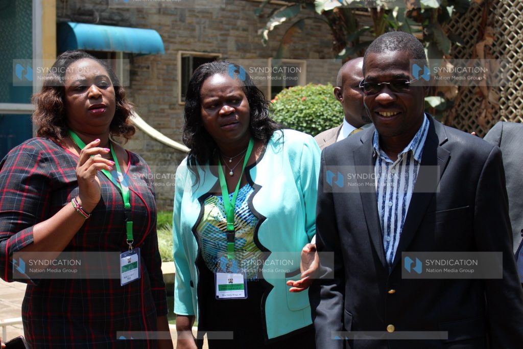 Malindi MP Aisha Jumwa Homabay Women Rep Gladys Wanga and Ugunja MP Opiyo Wandayi