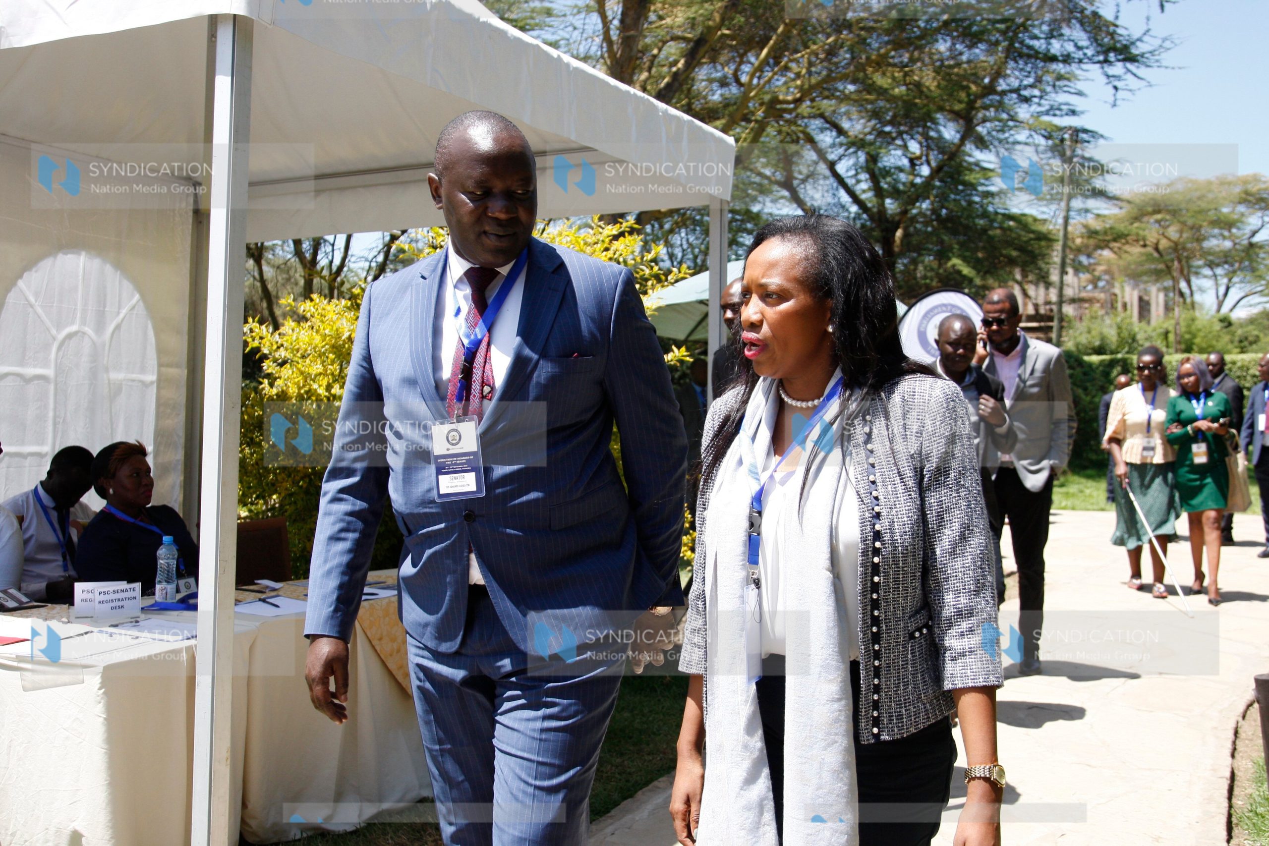 Nakuru Governor Susan Kihika with Senator Tom Ojienda