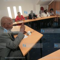 John Njue, Cardinal, addresses members of the youth organization Solidarity for Peace Kenya