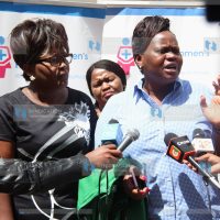 Homa Bay county women representative Gladys Wanga and the Ministry of public service Rachel Shebesh