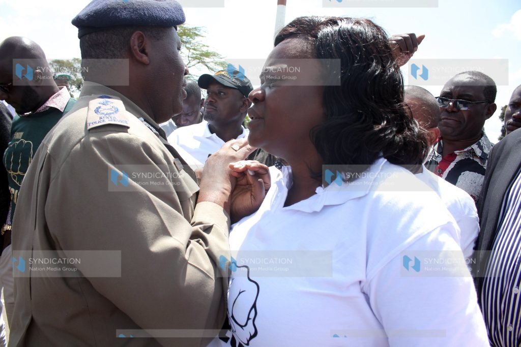 Senior Police officer block Homabay Women Rep Gladys Wanga