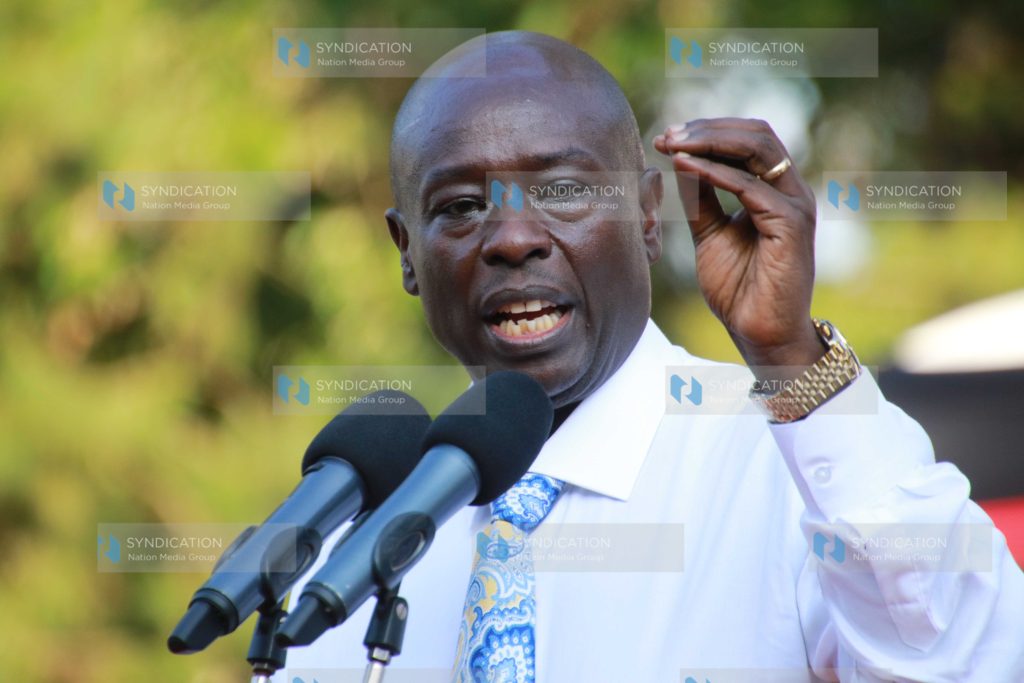 Deputy President Rigathi Gachagua addresses parents and students