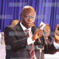 Deputy President Rigathi Gachagua addresses mourners