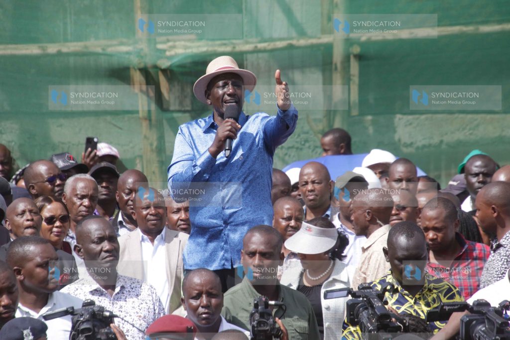 President William Ruto addresses Kenyans in Nyeri town