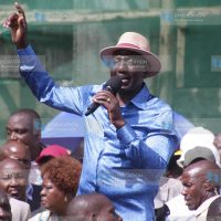 President William Ruto addresses wananchi in Nyeri town