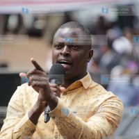 Kiharu MP Ndindi Nyoro addresses wananchi at Kariara village