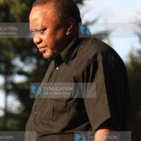 President Uhuru Kenyatta at Ndathi village in Nyeri County