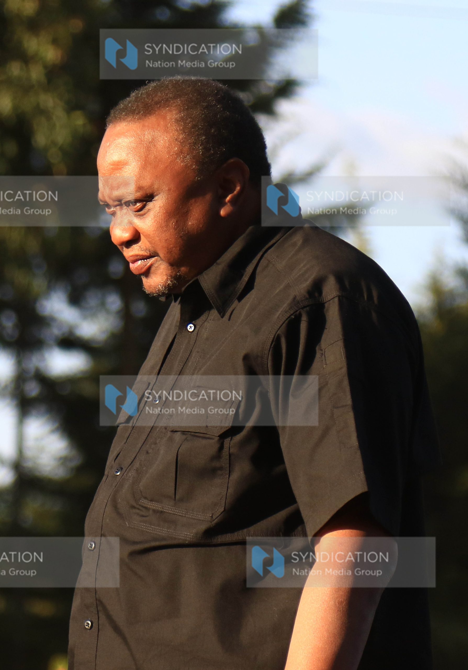 President Uhuru Kenyatta at Ndathi village in Nyeri County
