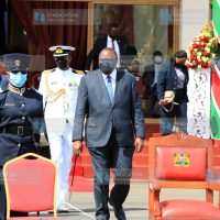 President Uhuru Kenyatta at the National Police College-Kiganjo in Nyeri county
