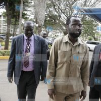 Medical Services Minister Prof Anyang’ Nyong’o (in spectacles)