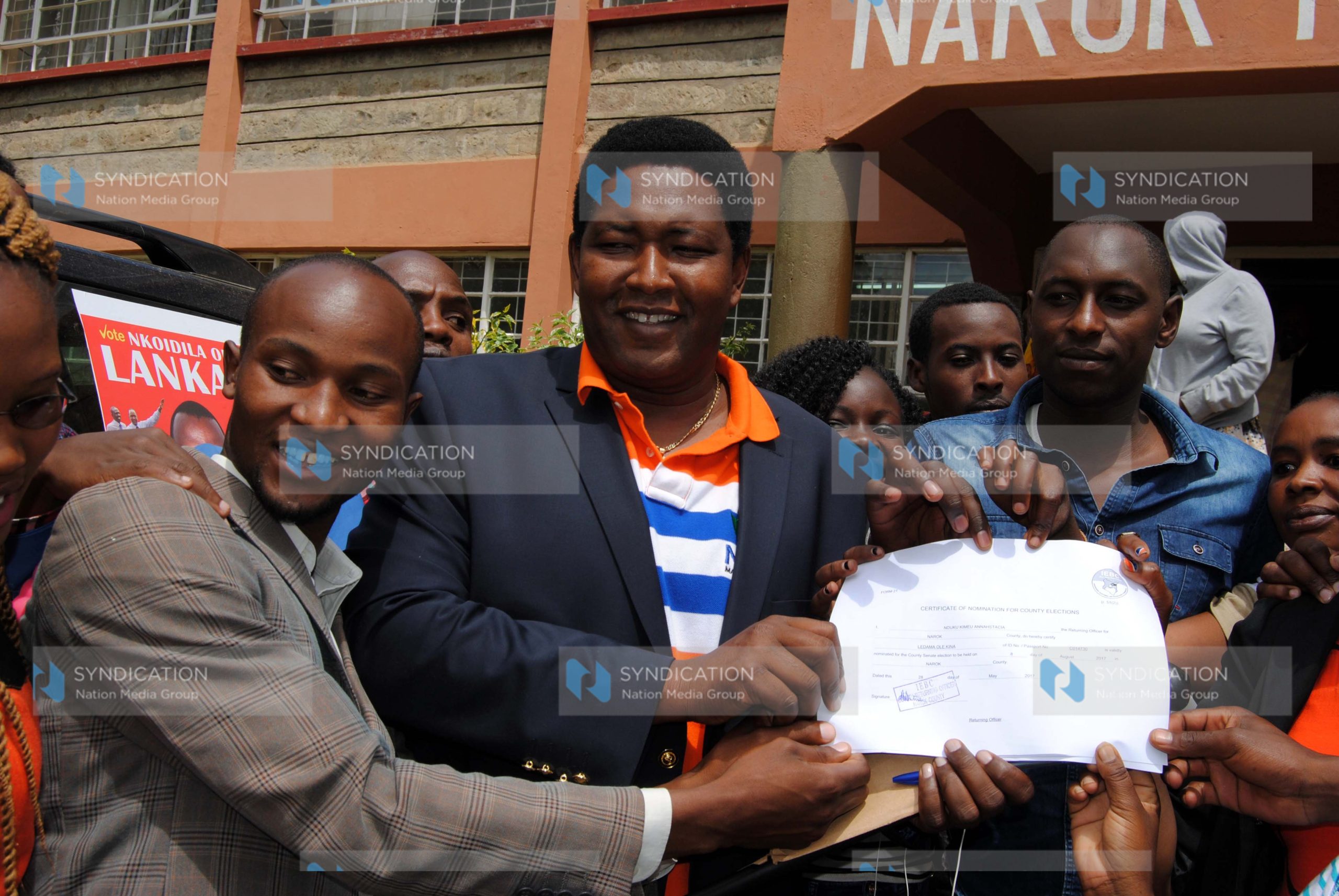 Orange democratic movement for the Narok senate seat Ledama ole Kina