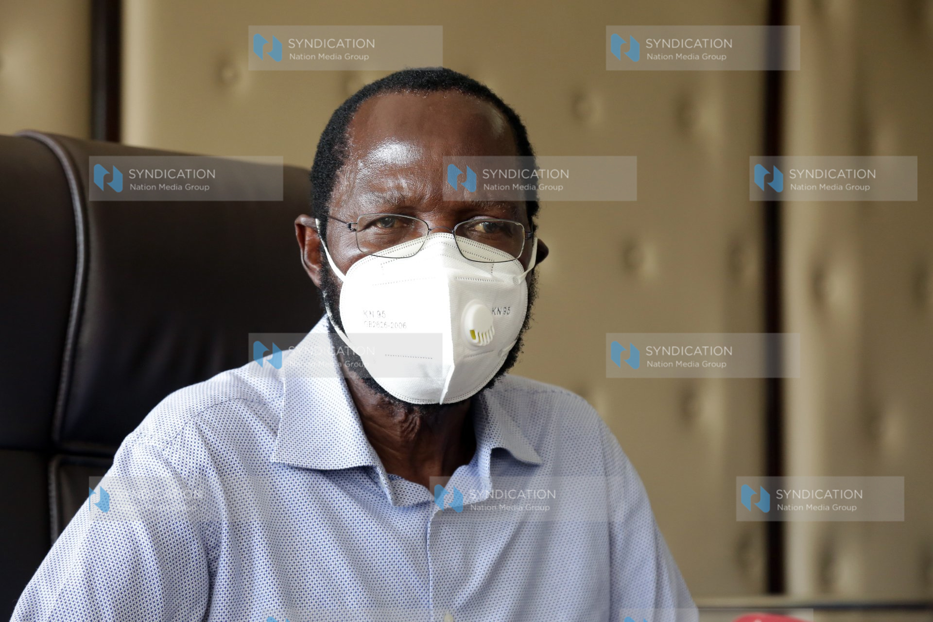 Kisumu Governor Prof. Anyang’ Nyong’o addresses journalists at his office